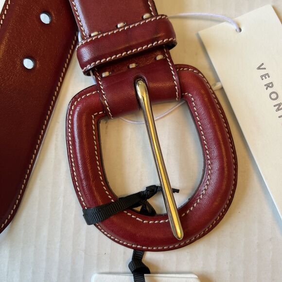 Veronica Beard/GAVAZZENI Leather Belt 75/XXS Aloe Campari Red Made in Italy NWT main image 10